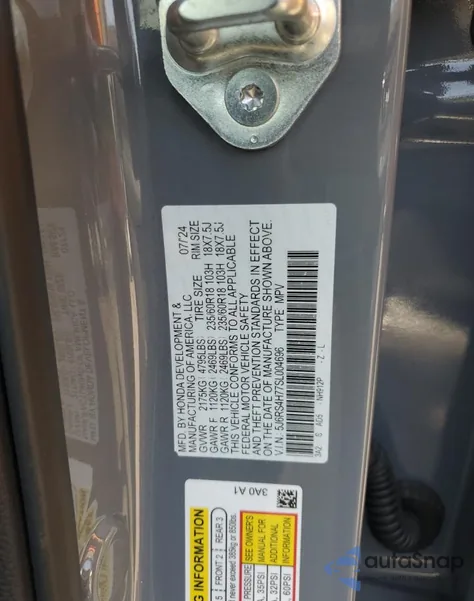 2025 Honda Cr-V Exl z USA, uszkodzony, nr VIN 5J6RS4H77SL004696